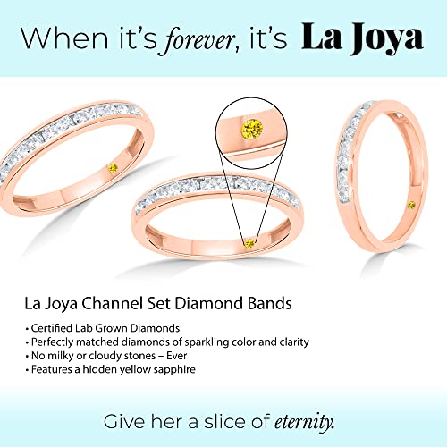 Lab Grown Diamond Wedding Rings for Women | 10K Yellow, White and Rose Gold Certified 1/6-1/2 Carat Channel Set Diamond Anniversary Bands and Wedding Bands for Her3