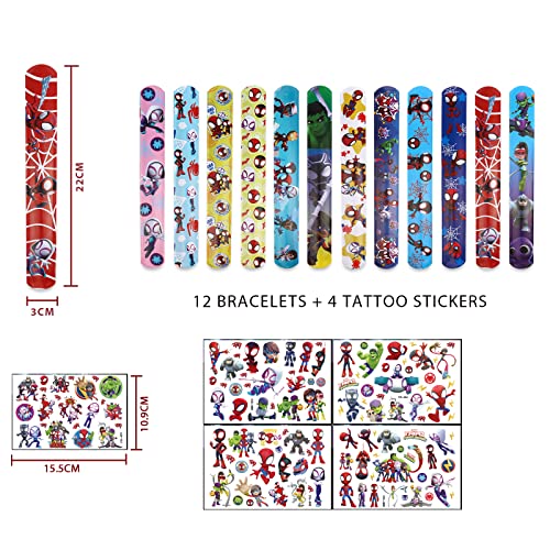 Braccialetti Spiderman per bambini,12 braccialetti...