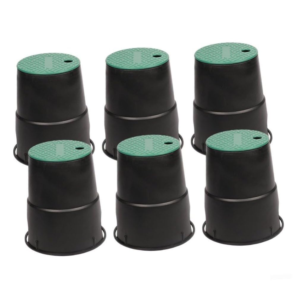 Bewässerungsschacht 15 cm 6er Set, Schutz für Ventile und Filter