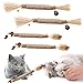 TUIBEIDAMAI Matatabi Katzensticks,Katzensticks Zur Zahnreinigung,Kausticks Set,Katzenminze Spielzeug,Katzenminze Sticks Zum Schleifen von Zähnen,Für ​Katze Zu Spielen, Beißen, Kauen (mischen/4PCS)
