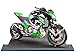 Moto, Kawasaki Z800, 2015, en Horloge Miniature sur Socle 01