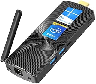 MeLE PCG02 Fanless Mini PC Stick Windows 11 Pro Celeron J4125 8GB 128GB Micro Desktop Computer Stick Support HDMI 4K 60Hz Wi-Fi Ethernet Work on Business Office Industrial IOT Media Video