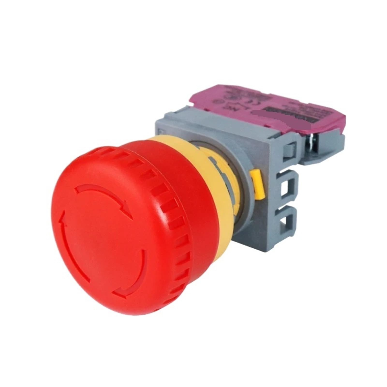 FXBY6 22mm Plastikowy wyłącznik zatrzymania awaryjnego z automatyczną blokadą 10 A 1 NO 1 NC z pokrywką grzybkową(1NC)