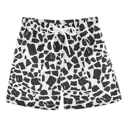 senya Graffiti Cow Black Boys Swim Trunks Toddler Shorts Swimwear Boardshorts