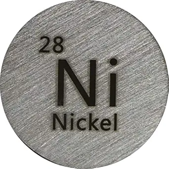Nickel (Ni) 24.26mm Metal Disc 99.9% Pure for Collection or Experiments
