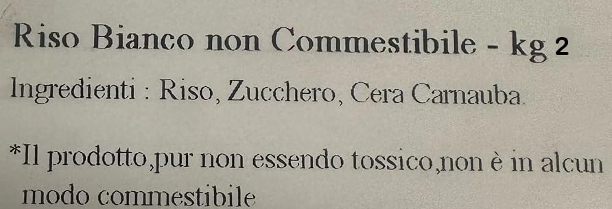 ARCOBALENOPARTY - RISO PER SPOSI BIANCO ANTIMACCHIA 2 KG