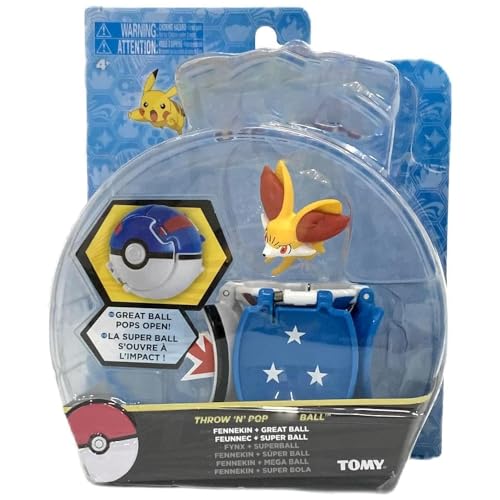 Battle Action Figures with The Ball Pack, Clip and Go Battle Ball for Kids Surprise Toy Set Mini Balls Action Figures (Vulpix)