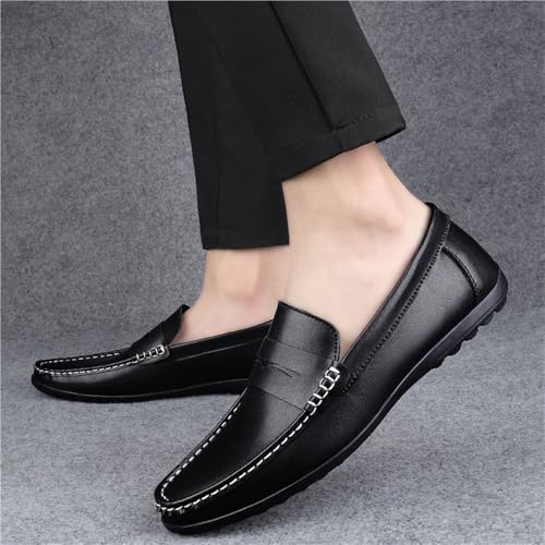 Mens Wedding Loafers Slip On Leather Comfortable Dress Shoes for Business Casual Lightweight Flexible Walking Shoes3