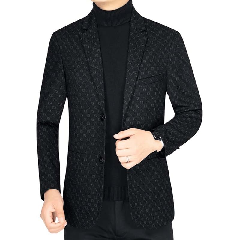 Suit Jacket Mens Black Plaid Blazers and Sport Coats Slim Fit Jackets Casual Suit Formal Business for Prom Homecoming2