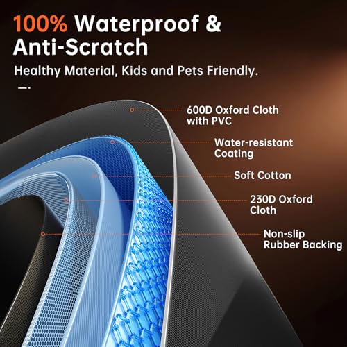 DPWEION Waterproof Dog Car Seat Cover,Non-slip% Scratch Proof Back Seat Covers for Dogs,Universal Fits Cars & SUVs Rear Seats(137cm×121cm) - Image 6