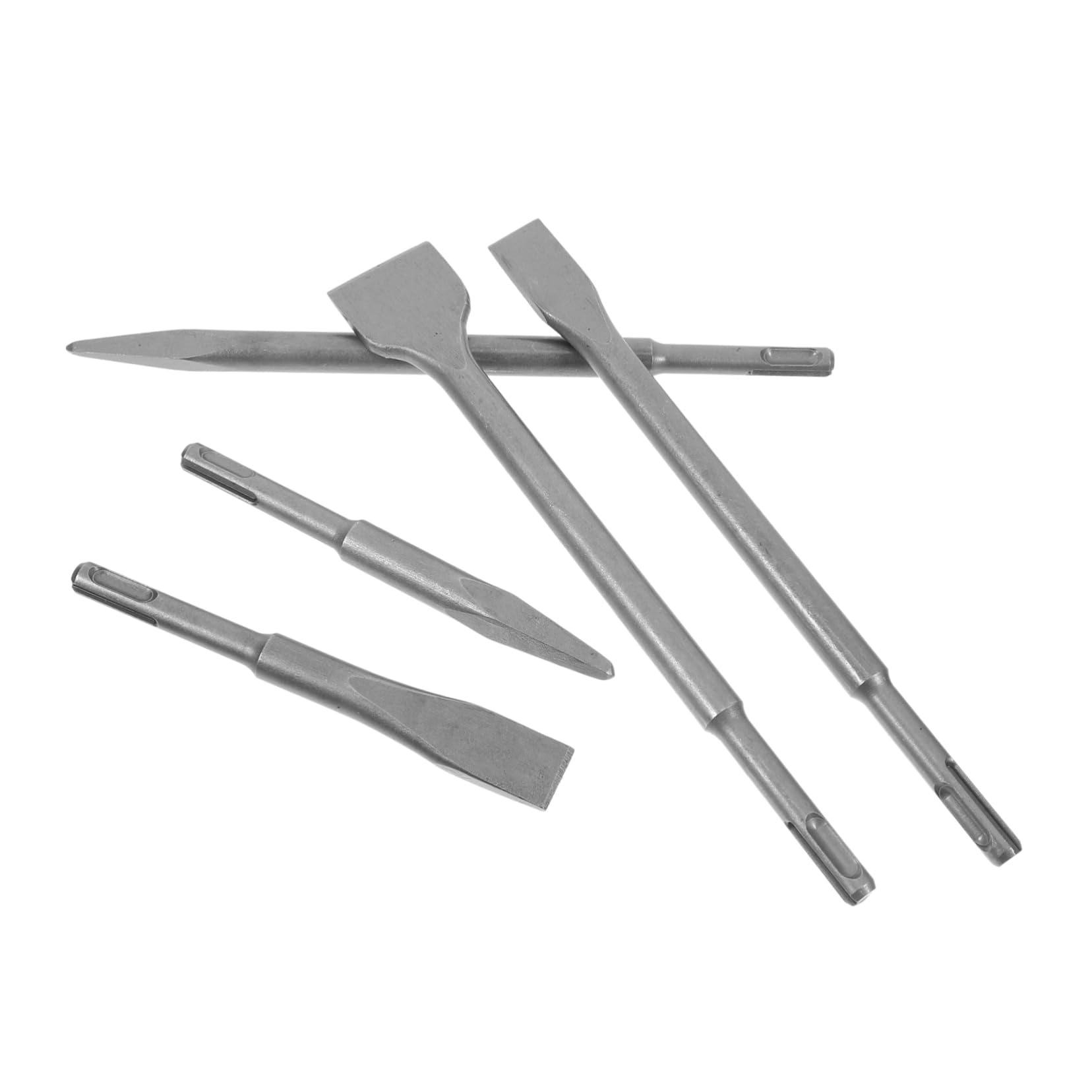 GLEAVI Set di 5 Scalpelli per Martello Perforatore, Punte per Muratura in Acciaio, per Pareti di Calcestruzzo, Custodia per Vari Progetti