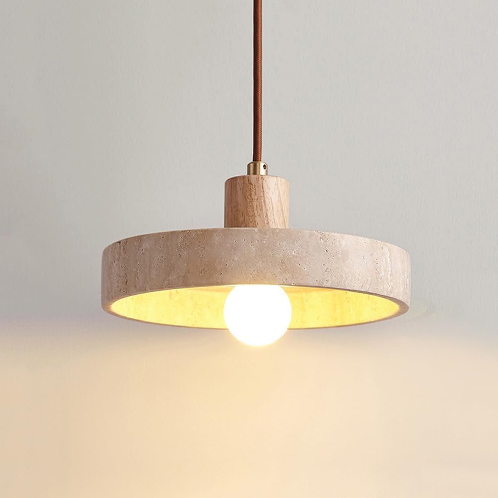 SWEMOPP Natural Stone Pendant Light For Kitchen Island Large Modern Marble Hanging Lamp Mid Century Pendant Lighting Vintage Industrial Farmhouse Chandelier For Dining Room Table Bedroom Hallway