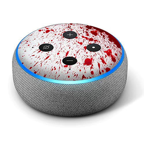 Blood Splatter Dexter - Vinyl Decal Skin Compatible with Amazon Echo Dot 3rd Generation Alexa - Decorations for Your Smart Home Speakers, Great Accessories Gift for mom, dad, Birthday, Kids