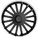 Produktbild cartrend Radzierblenden-Set Topeka in sportlicher Alufelgen-Optik schwarz/silber, 4-teilig, 40,64 cm (16 Zoll), 4-teilig, 4er Set