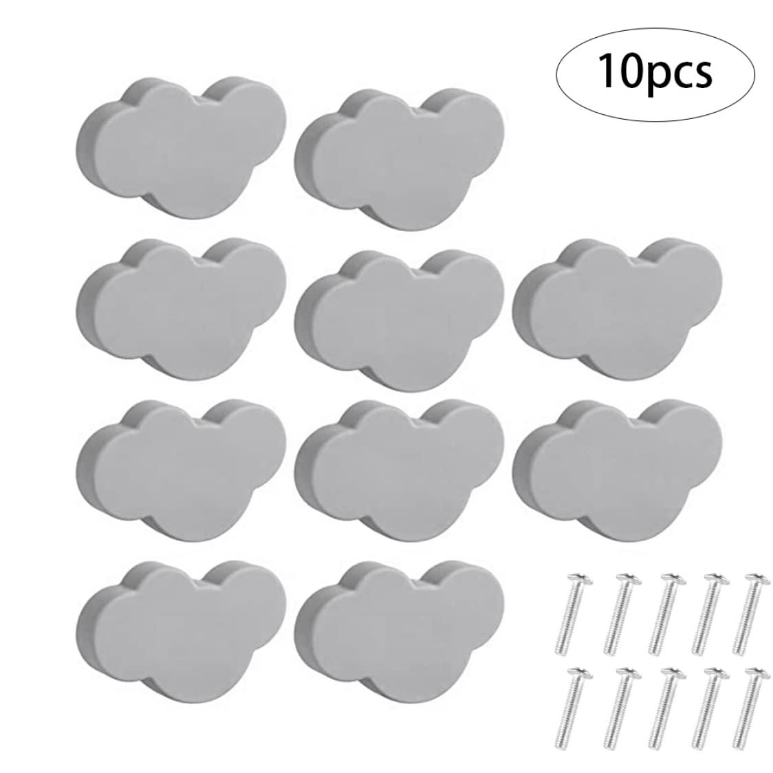 Poxl Set Di 6 Pomelli Per Mobili Per Bambini, A Forma Di Nuvola - 6