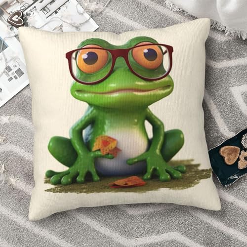 Idée cadeau originale : housse de coussin grenouille à lunettes - 8