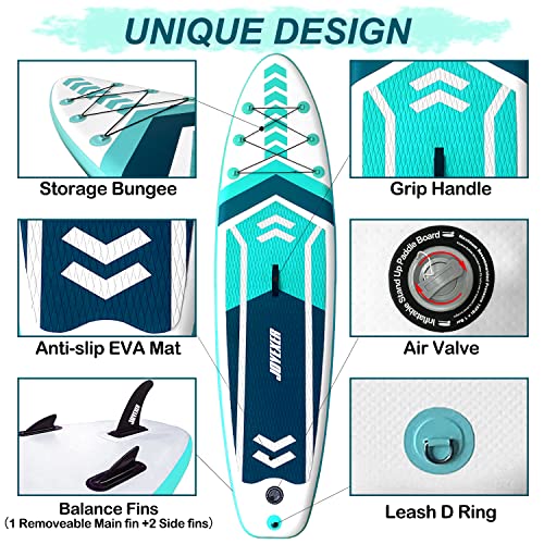 Joyexer Inflatable Stand Up Paddle Board-10'5"X31"X6" Sup Isup Board Including Adjustable Paddle,Travel Backpack,Waterproof Phone Case,Leash,Hand Pump,Repair Kit,For All Skill Levels Youth & Adult #TOP3