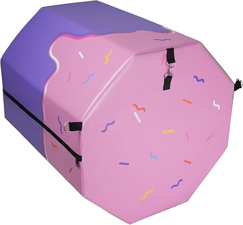 Miniatura 8 de Kangaroo Hoppers Colchoneta octagonal de gimnasia de 24 x 26 pulgadas  20 x 24 pulgadas con asas de transporte, entrenador de flexión trasera