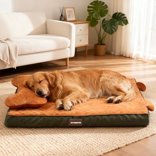 Cuccia Ortopedica per Cani con Cuscino Rimovibile, Lettino Lavabile Memory Foam a Forma Cassetta Uova, Impermeabile Letto per Supporto Testa e Articolazioni, Cuccia cane Interno con Base Antiscivolo
