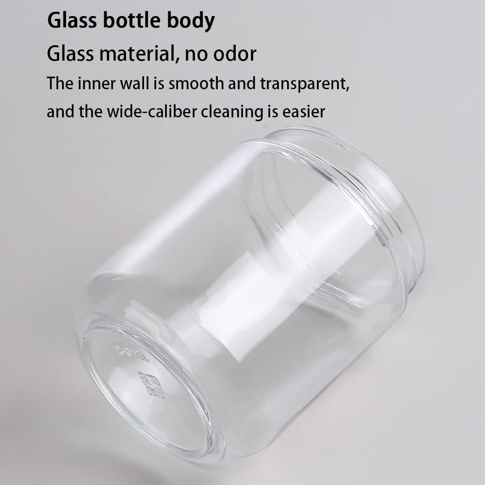 Contenitori di plastica, barattoli di Vetro, Set di 4, contenitori di Vetro Trasparente for dispensa, Cucina, Zucchero, tè, caffè, spezie ed Erbe, contenitori for Alimenti