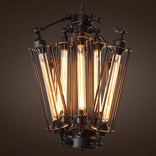 Miniatura 2 de Candelabro industrial estilo steampunk vintage, lámpara colgante de loft para hotel, restaurante, bar, lámpara de techo creativa (8 cabezas)