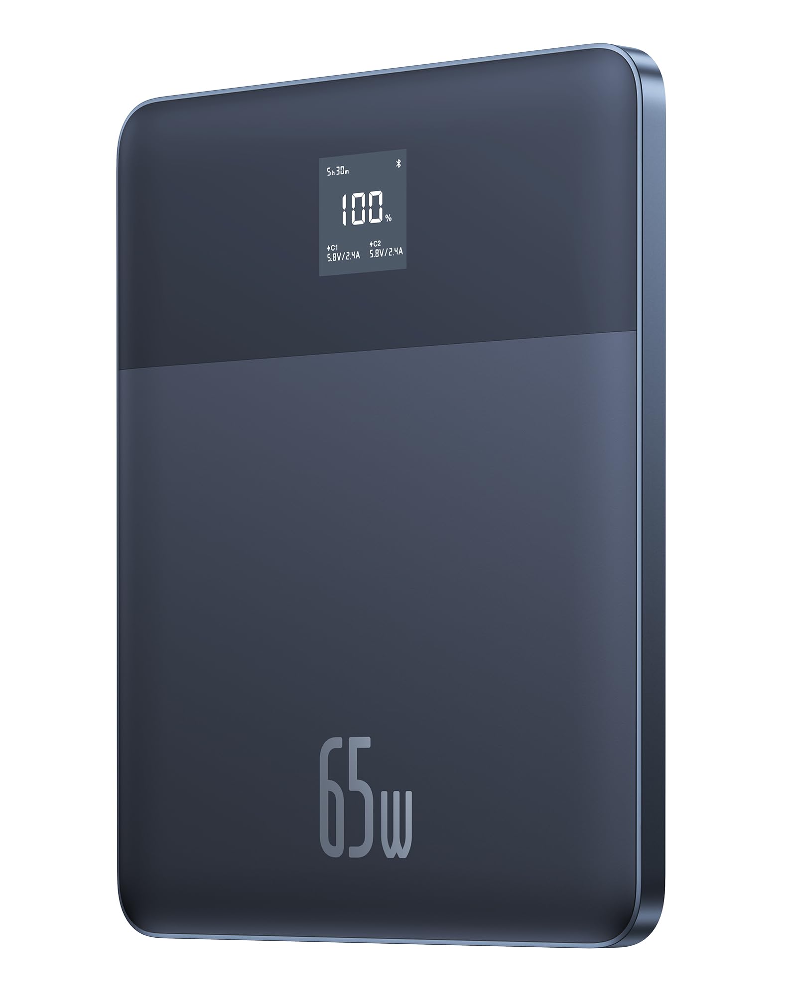 Baseus Power Bank, Powerbank Ultra Sottile da 65 W con Controllo App, Batteria Esterna da 12000 mAh Ricarica Rapida per iPhone Serie 15 14, Samsung, iPad, MacBook, Switch, Steam Deck, Blu