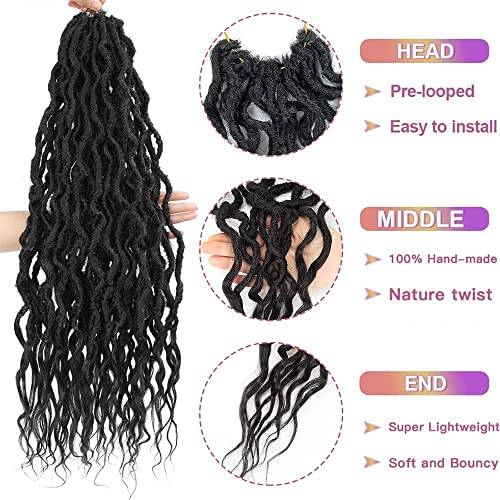 SOKU 6 Pacchetti New Goddess Locs Falsi Locs Wavy