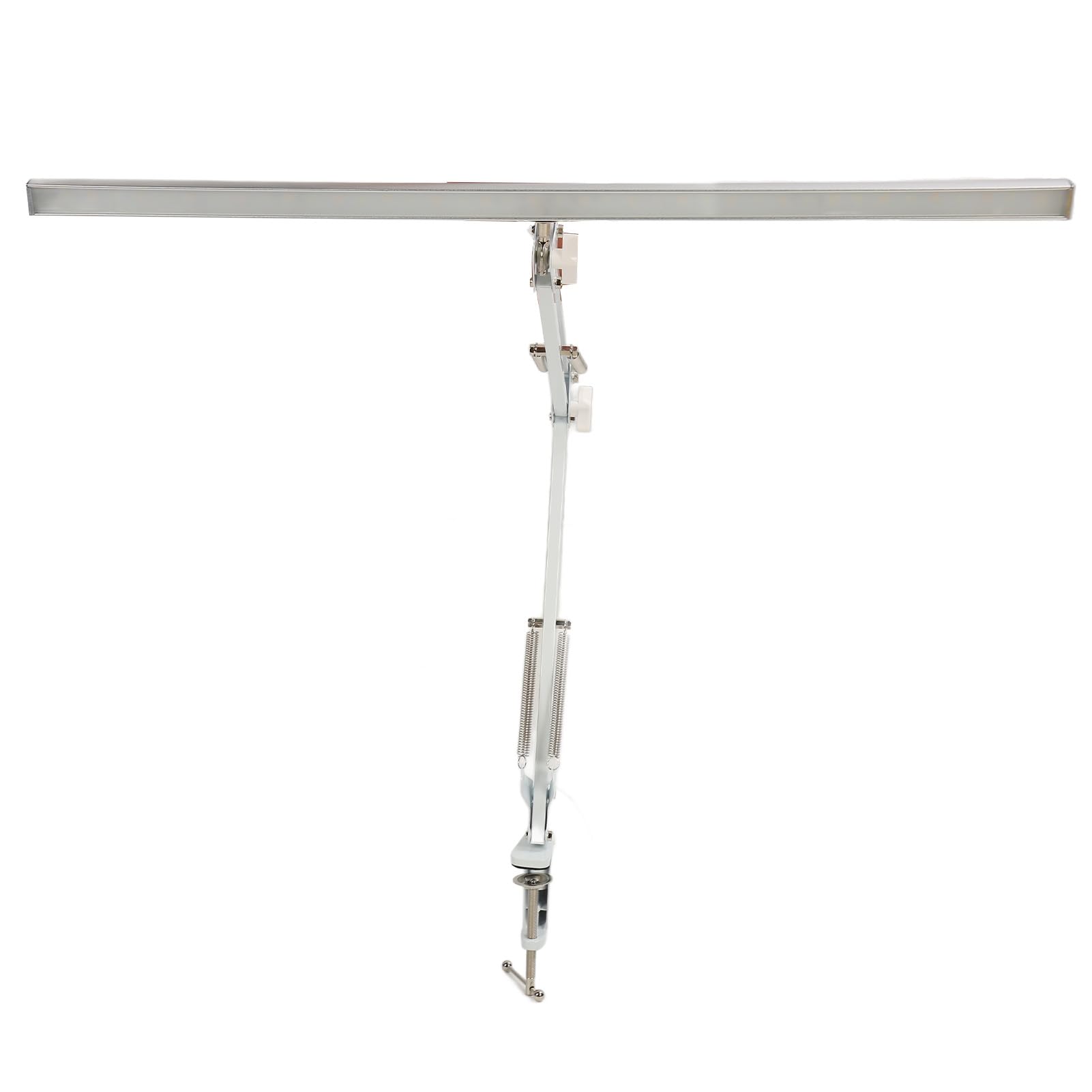 Lampada di bellezza a LED con clip a morsetto su illuminazione scrivania Lampada salone con braccio oscillante a luminosità regolabile per la lettura delle sopracciglia per il (Morsetto d'argento)