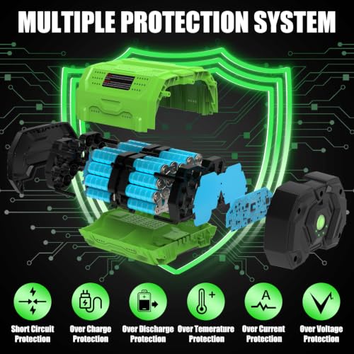 Image of 7.5Ah 56V Replacement for EGO Battery and CH2100 Charger Kit(Green) | Compatible with EGO 56V Weed Wacker, Lawn Mower, Leaf Blower, Hedge Trimmer, Saw Tools