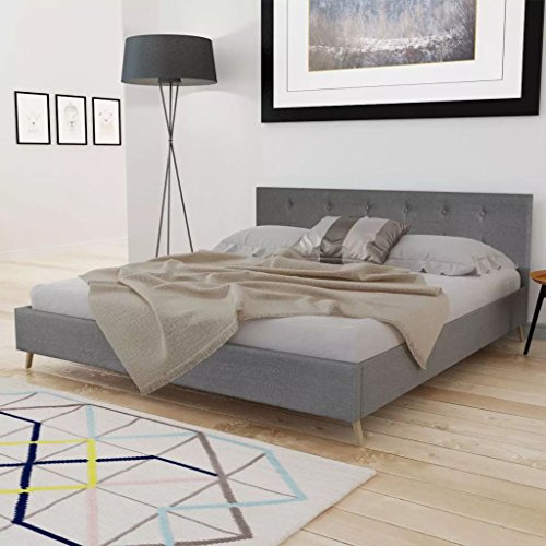 VidaXL Letto Gambe Legno 200x160cm Imbottito