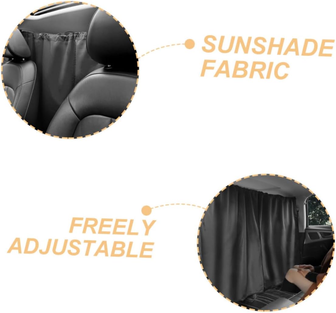 Vaguelly Car Divider Curtain Adjustable Sunshade Fabric Window Covers Privacy Protection Front and Rear Car Partition Curtains Suvs Trucks