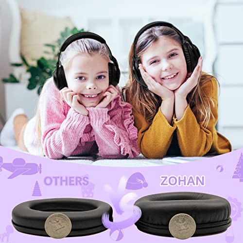 Image of ZOHAN Kids Ear Protection 2 Pack, 25dB NRR Noise Cancelling Headphones for Kids, with Pillowy Pads, for Monster Truck, School, Autism, Sensory, Fireworks, Concerts, Events (Black+Black)