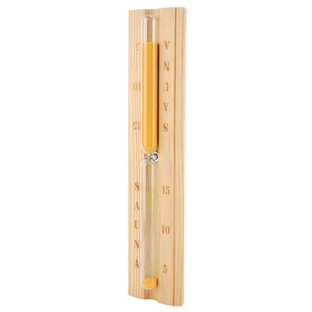 Sauna Hourglass Sand Timer - 15 Minutes Timing Hourglass, Sand Timer, for Sauna Room, Home Sauna Room, Office, Restaurant, etc, Easy to Install.