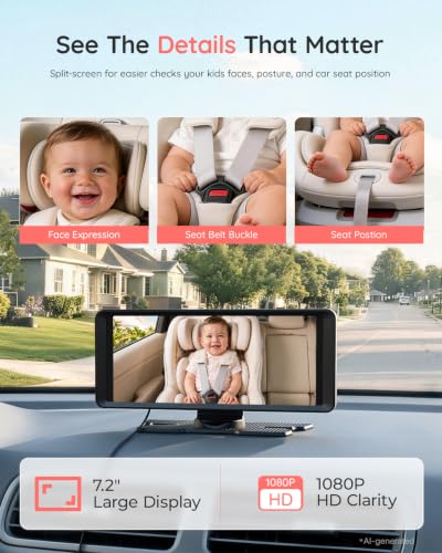 Image of LUCKVIEW BM5PRO Dual Baby Car Camera with 7.2 inch Split Screen Monitor