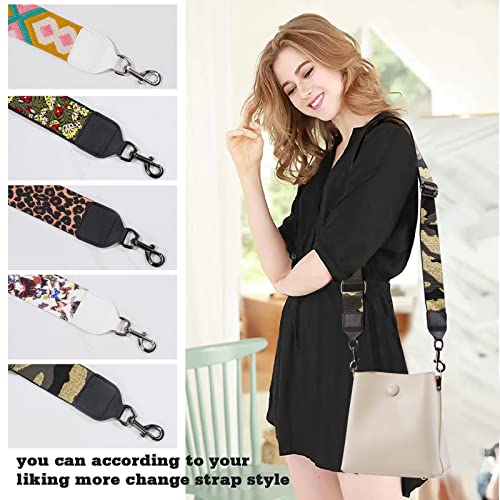 Image of Purse Strap Wide Shoulder Straps, Adjustable Crossbody Bag Strap, Replacement Straps for Women Handbags Canvas(African vioet)