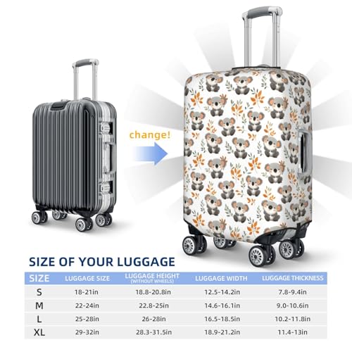 Luggage Cover Protector - Cartoon Cute Koala 1 Print Suitcase Covers for Luggage Fit 22-24 Inch Suitcase2
