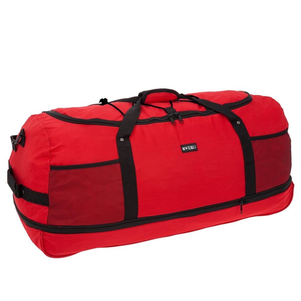 Airmont Newark Rot 110L Rollbarer Trolley Reisetasche Wasserabweisend
