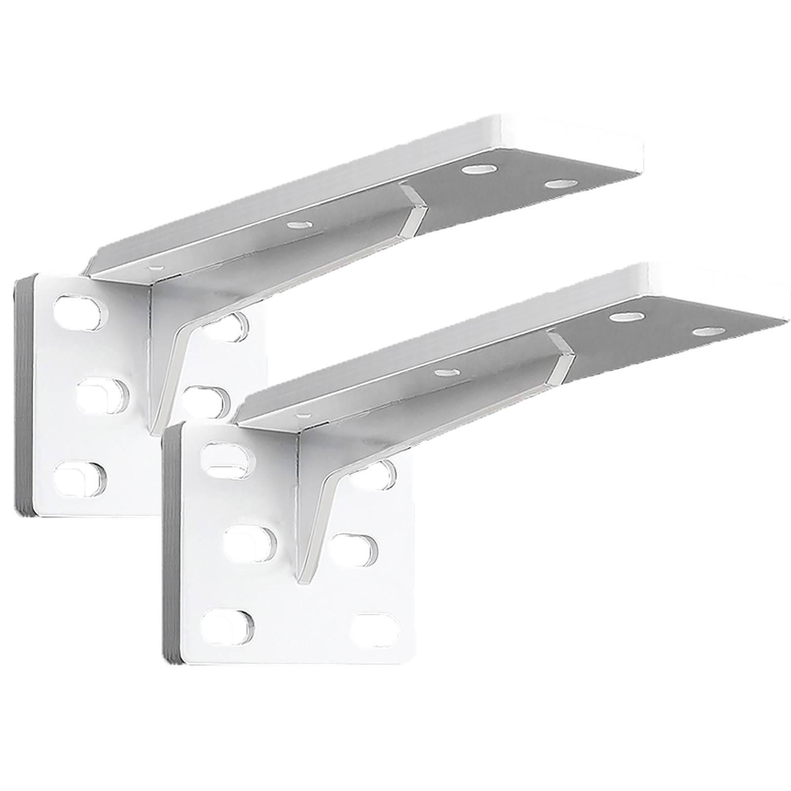 Versteckt Schwerlastwinkel Regalträger Wandmontage für Regale, Rechtwinklige Stütze Starke Tragfähigkeit Wandregal Stütze, Wand Eckregalhalterungen(White,400x80mm)