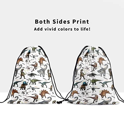 Nerxy Cool Dinosaurs Grip Bag Gymnastics - Dino Art Grip Bag for Gymnast Wild Animal Dinosaur Drawstring Bags Storage Bag Gym Pouch Bags for Personal Equipment3