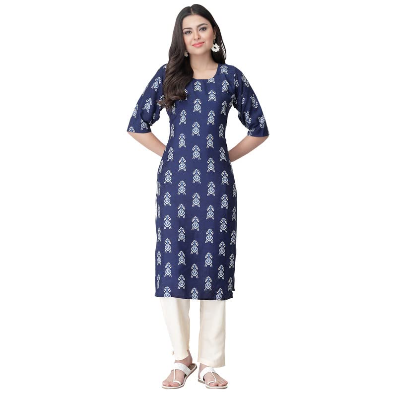 Image of Pinkmint Kurta for Women Different Digital Printed Crape Kurti Casual Wear Regular Fit Kurta