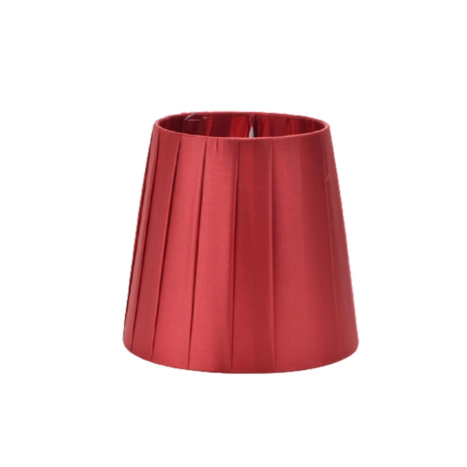 Small Clip On Lamp Shade Handmade Shape Lamp Shade for Bedroom Lampshade(Wine Red)