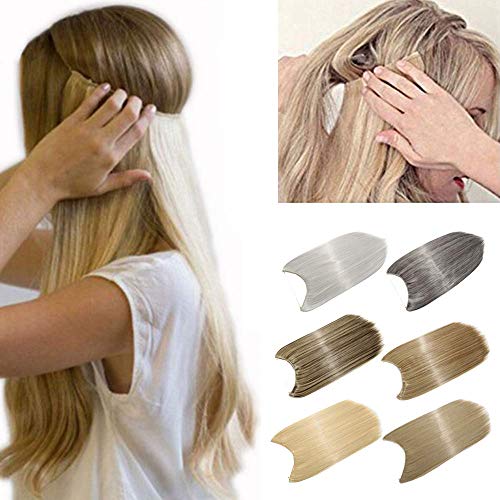 1on Synthetic Hidden Wire Fu SeT1484-Acret String Hairpieces(16"-straight,L