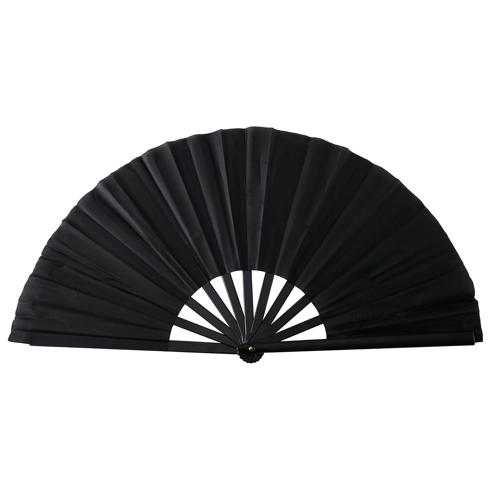 alloneslife 10Inch Black Plasatic Bone KungFu Handheld Folding Fan for Martial Art and Cultural Event Decoration Martial Art Fan
