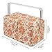 SINGER Large Premium Sewing Basket with Notions Sewing Kit & Matching Pin Cushion (Floral Paisley)