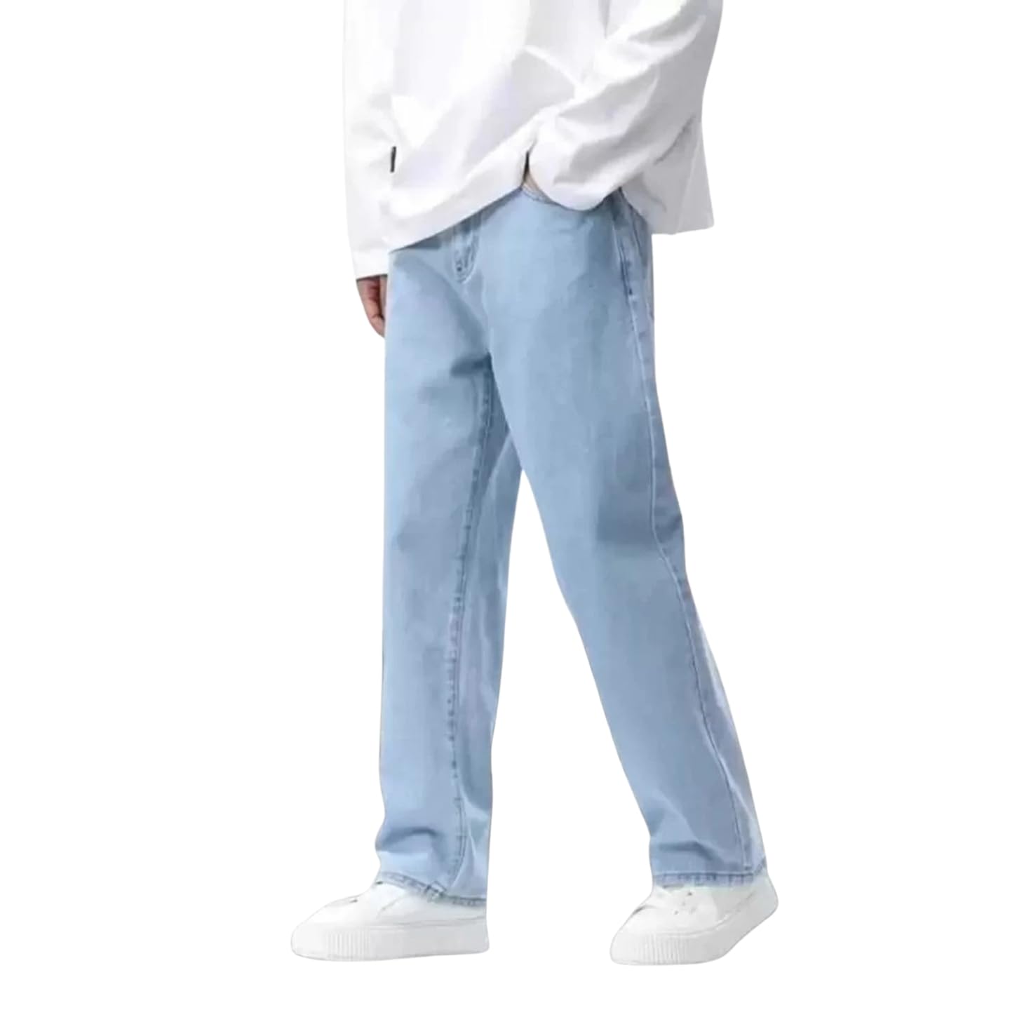 Men's Straight Fit Mid Rise Blue Jeans | Premium Denim Jeans