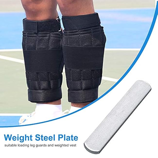 PXRJE Weighted Vest Steel Plates Adjustable Rustproof Strength Training Weight Long Steel Plate w/Round Head for Loading Leg Guards Weighted Vest
