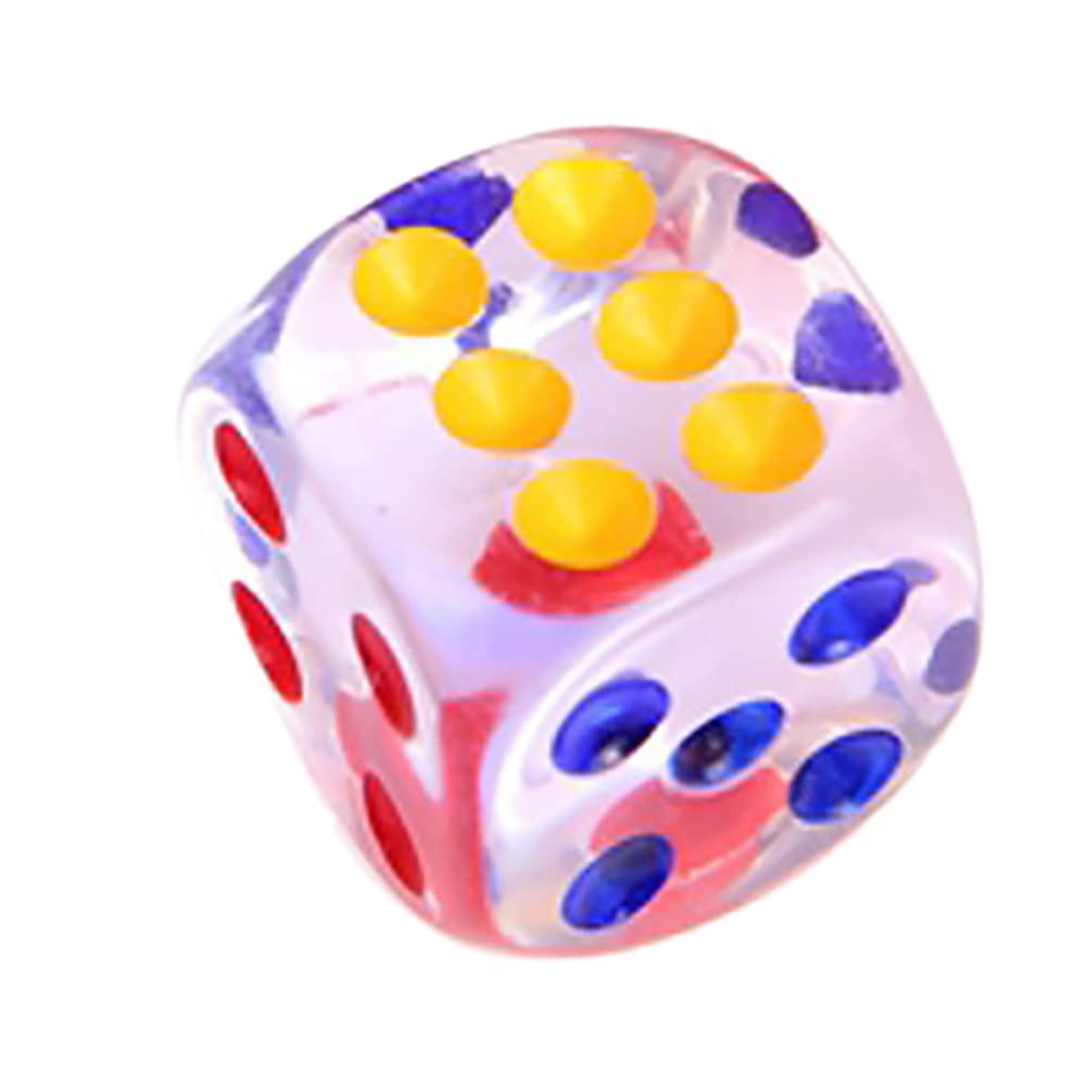 Juego de 50 piezas de 6 caras W¨¹ Rfel Set, 16 mm acrílico transparente W¨¹Rfel for ¹r DND, RPG, Tenzi, Yahtzee, Juegos de mesa, enseñanza de matemáticas