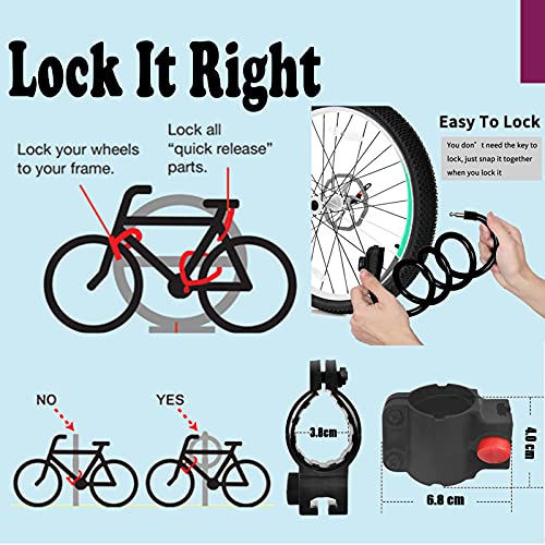 Lucchetto Bici Combinazione Portatile Antifurto