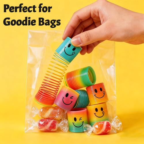 Image of 42 Pack Mini Spring Party Favors for Kids 3-5 4-8,Magic Rainbow Coil Toys | Stress Relief Treasure Box Toys for Classroom Prize, Goodie Bags Stuffers for Birthday Party ,Carnival , Fidget Toys Bulk