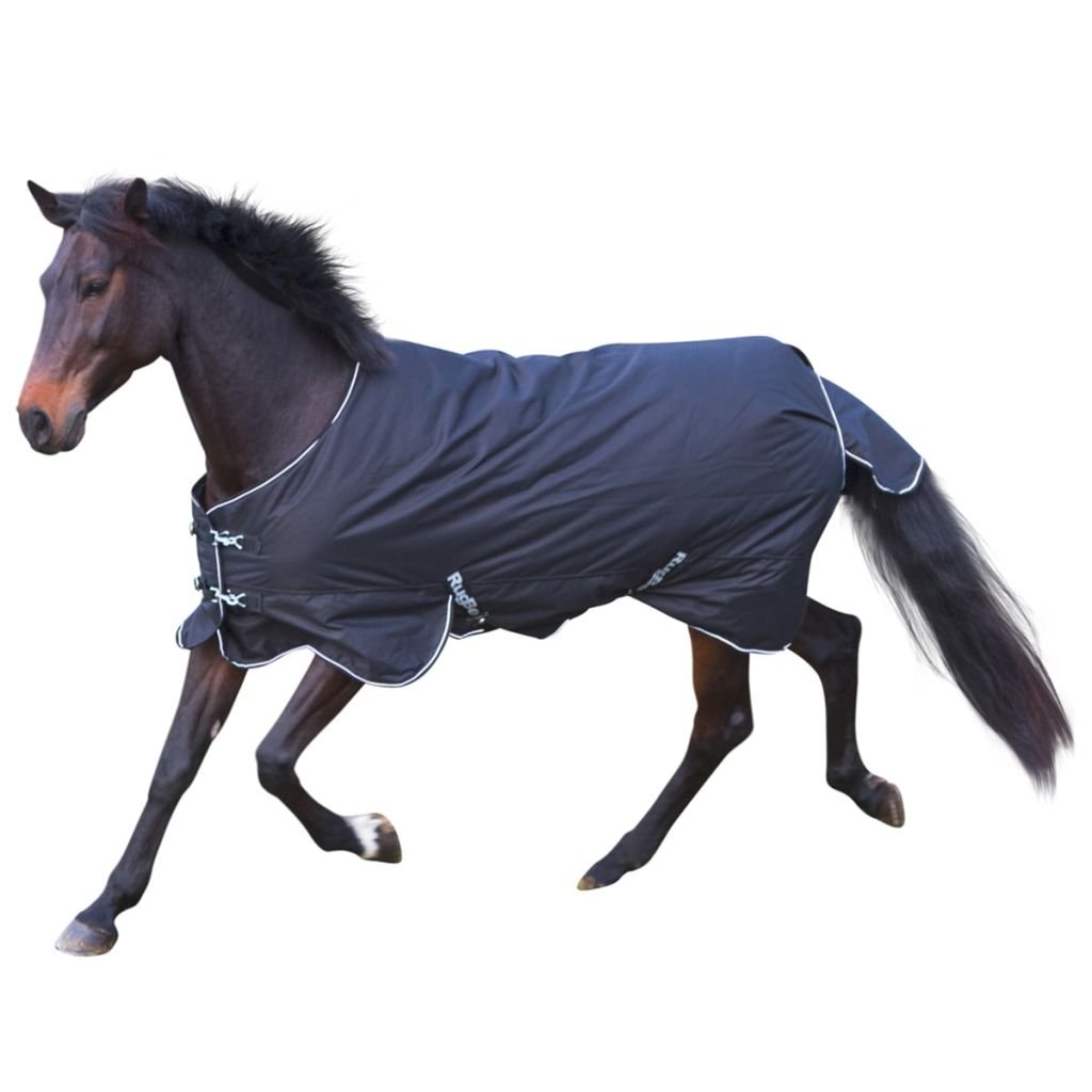 Kerbl RugBe 200 326130 Manta para Caballo, para Invierno, 155 cm, Color Negro